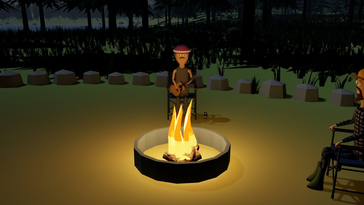Guitar by the campfire